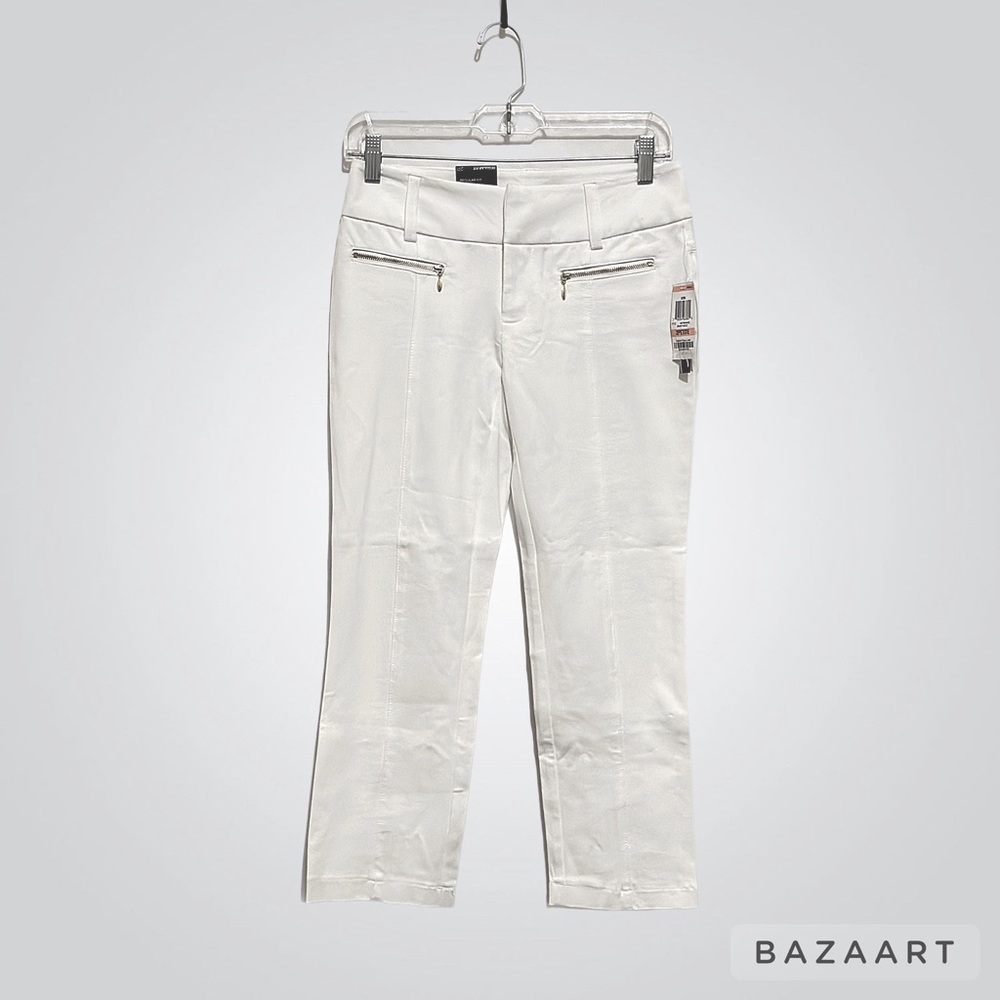 INC White Petite Sleek Tailored Fit Through Hip & Thigh pant, Work Classy Office
